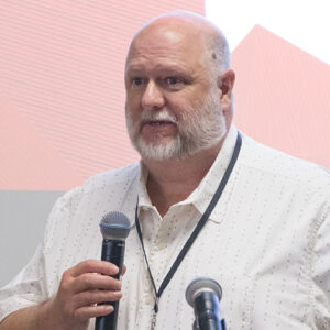 Paul Miller accepts his award