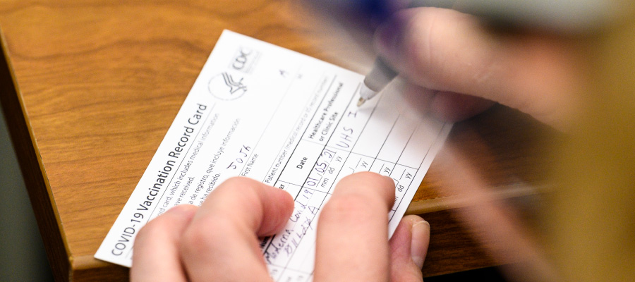 COVID vaccination card