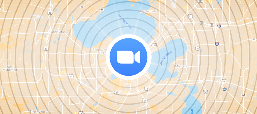 Zoom symbol sending out signals across Madison area