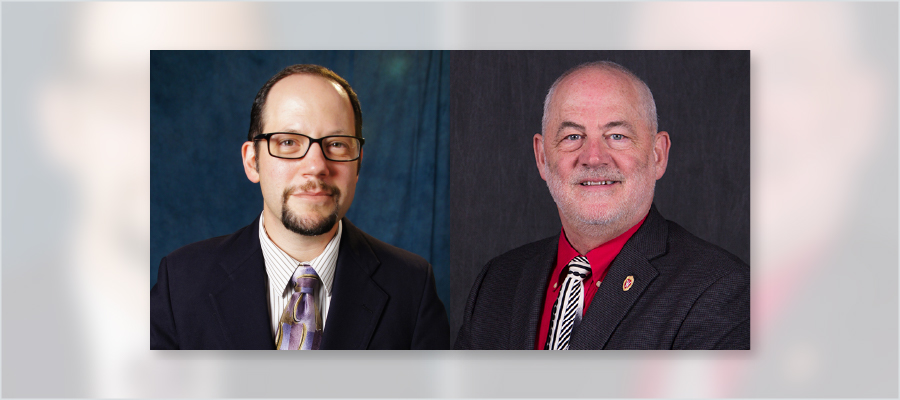 Dan Jacobsohn, CIO in the School of Education (left), Bruce Mass, DoIT CIO and vice provost (right)