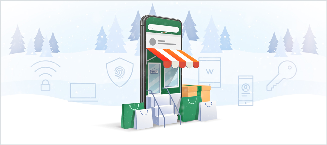 A smartphone that looks like a store surrounded device security icons