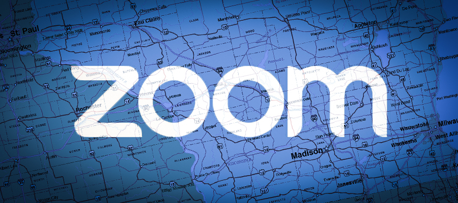 Zoom logo superimposed over roadmap